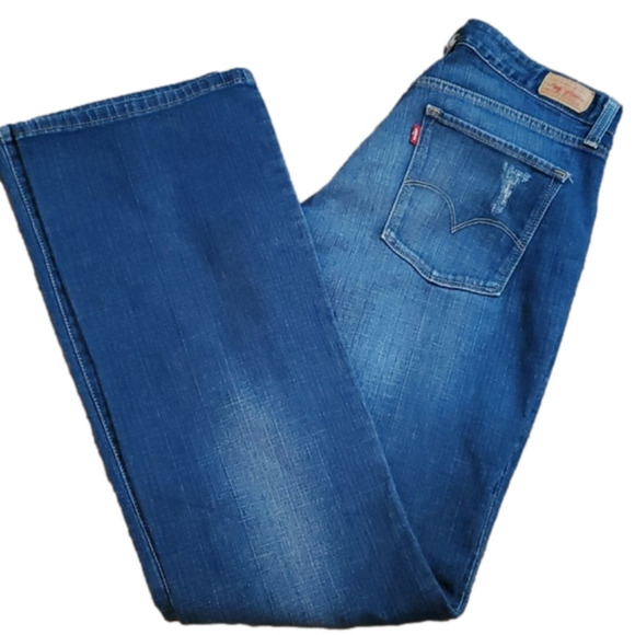 Levi's Mid Rise Boot 553 Distressed Women's Jean Size 8 L/C - Picture 1 of 12
